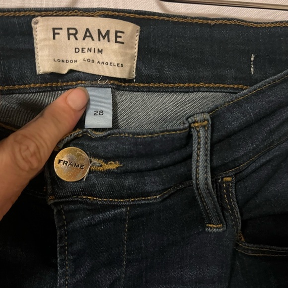 Anthropologie Frame Sulman skinny jeans with frayed hem 28 - Picture 6 of 9